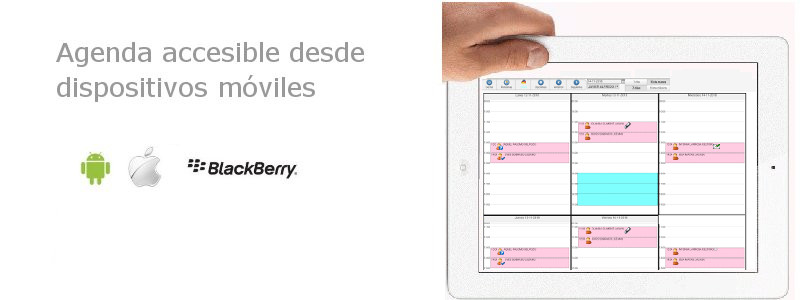 Agenda accesible desde dispositivos moviles