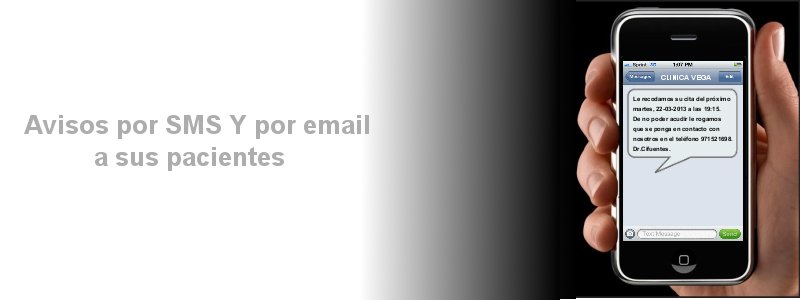 Avisos de agenda por SMS